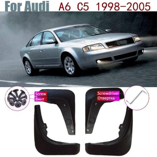 Mud Flaps Splash Guards Mudguarda Accessories Mud Flaps For Audi A6 C5 Sedan 2005~1998 2004 2003 2002 2001 2000 1999