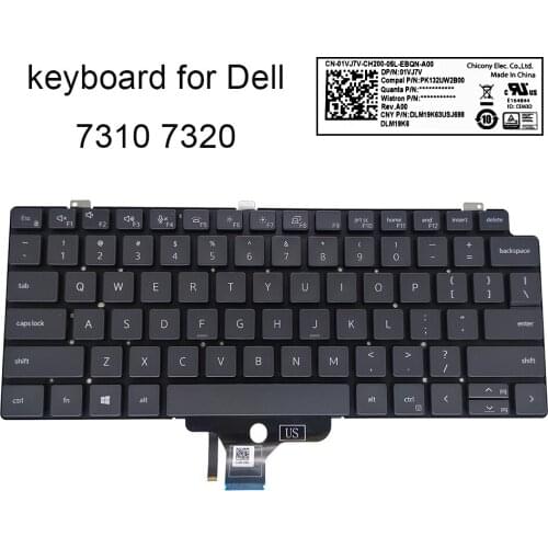 US Czech Keyboard backlight for Dell Latitude 7320 7310 CS English qwerty replacement keyboards laptops new works 04232K 01VJ7V
