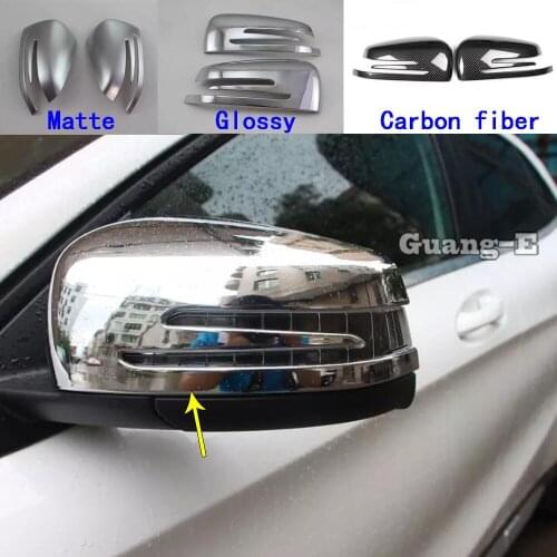 For Mercedes Benz GLA 2015 2016 2017 2018 2019 Car Back Rear View Rearview Side Door Mirror Cover Stick Trim Frame 2pcs