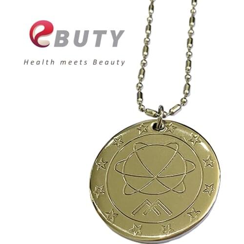 EBUTY Stainless Steel MST Pendant Energy Hematite Charms Ball Health Jewelry Pendants Necklace Steel Best Gift for Men
