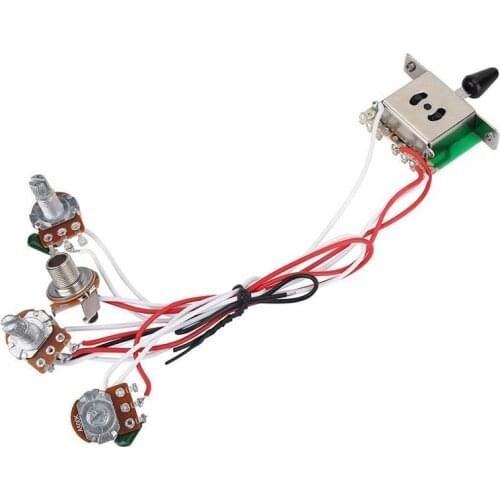 Pots For Strat Guitar PreWired 1 Volume 2 Tone Control 5 Way Switch 3-500K Pot