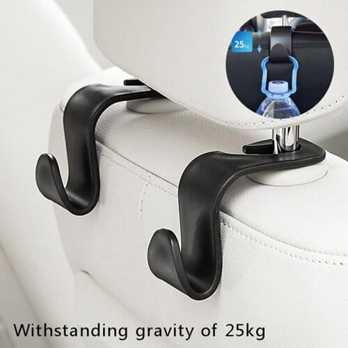 Multi-functional Auto Car Seat Headrest Hanger Bag Hook Holder For Bag Purse Cloth Grocery Storage Interior Accessories Fastener