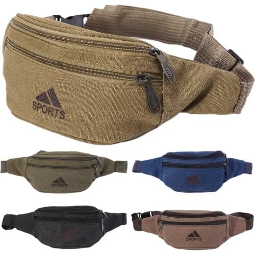 THINKTHENDO Fashion Durable Men Fanny Waist Pack Belt Hip Bum Military Bag Pouch Three Zipper Pockets