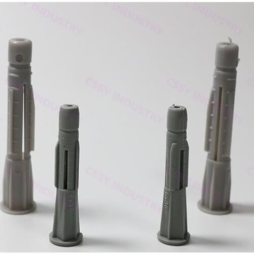 Freeshipping knot expand nail wall plug plastic anchor 6x36 8x50 10x60mm