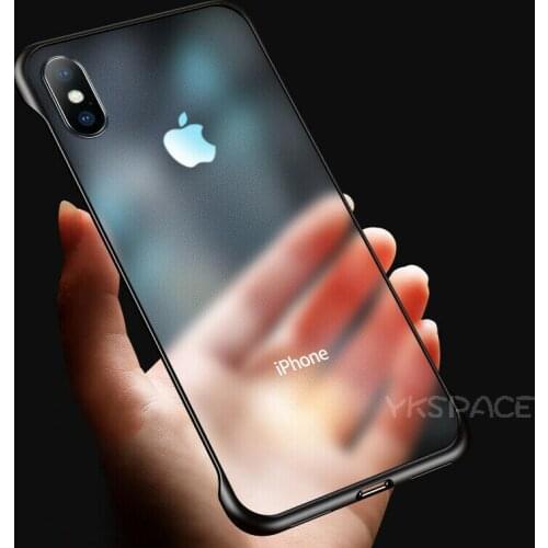 Transparent Matte Case For iPhone X XS XR 11 12 Mini Pro Max 6 6s 7 8 Plus SE 2020 Anti falling No borders Case Cover