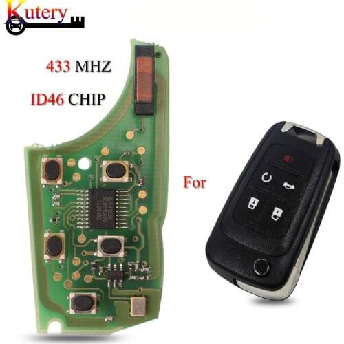 Kutery 10pcs/Lot Remote Car Key Circuit Board For Chevrolet Cruz Aveo Camero Malibu Buick Verano Encore 433MHZ ID46 Chip
