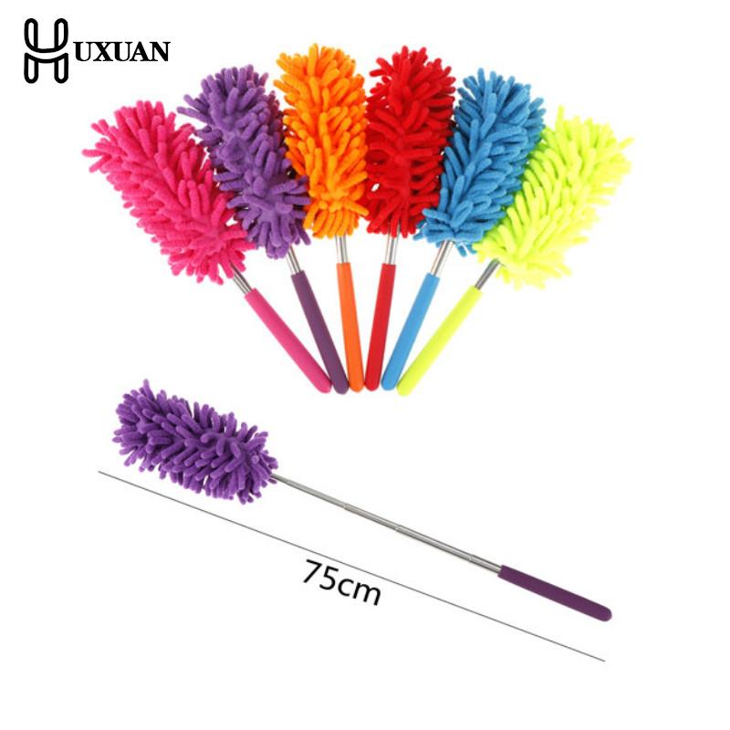 Adjustable Stretch Extend Microfiber Dust Shan Feather Duster Household Dusting Brush Car Office Cleaning Kitchen Tools