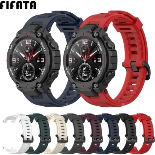 FIFATA Silicone Replacement Band For Huami Amazfit T-rex Smart Watch Sport Strap Bracelet For Xiaomi Amazfit T Rex Wristband