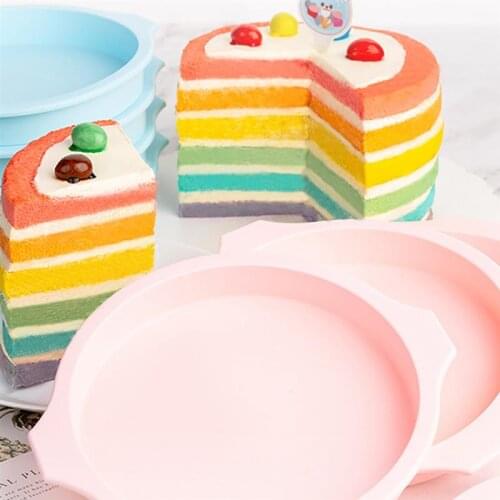 6inch Silicone Cake Mold Round Heatproof Baking Mold Cake Pan Maker DIY Birthday Cake Design Bakeware Pastry Tools