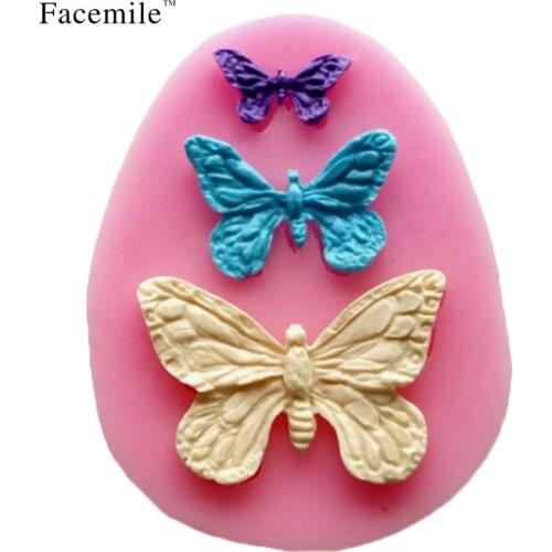 3 Butterfly Silicone Molds Chocolate Fudge Cake Molds DIY Baking Tools Cake Decoration Accessories