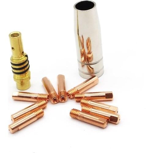 Welding Consumable M6*25mm Welding Nozzle -Welding Contact Tip Holder For Binzel 15AK Welding Torch