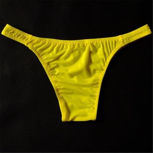 Bikini Men Briefs Sexy Underwear Ultra Thin Ice Silk Mini Briefs U Convex Panties Hombre