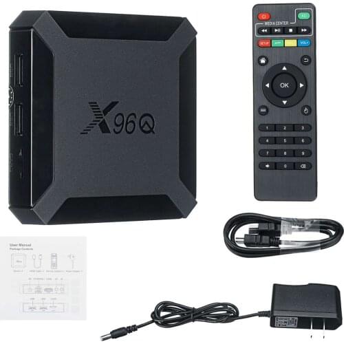 Android 10 TV Box X96Q 2.4G Wifi Allwinner H313 Quad Core 4G 64G 1080P Media Player X96 Q 4K Smart Set Top Box