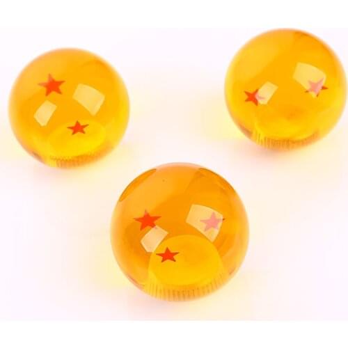 Universal Gear Shift Knob 1-7 Star Acrylic Car Shift Knobs With Screws Yellow Color