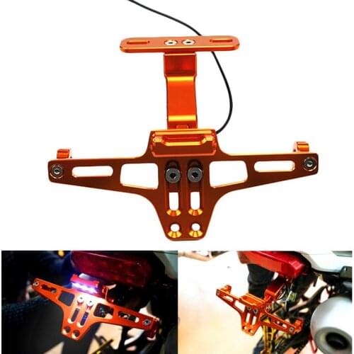 Universal Motorcycle Rear License Plate Holder w/ Lights Indicator CNC Aluminum Alloy For Honda/ Kawasaki Z750 Z800/YAMAHA