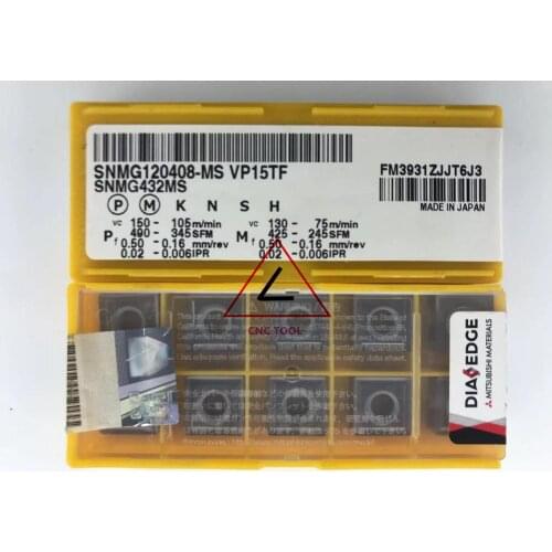SNMG 120408 MS VP15TF 10pcs original Mitsubishi turning insert DIAEDGE