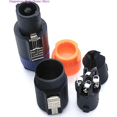 1/2Pcs 4pins Aviation Speakon Connectors Type Nl4fx 4 Pole Plug Male Speaker Audio Connector High Quality