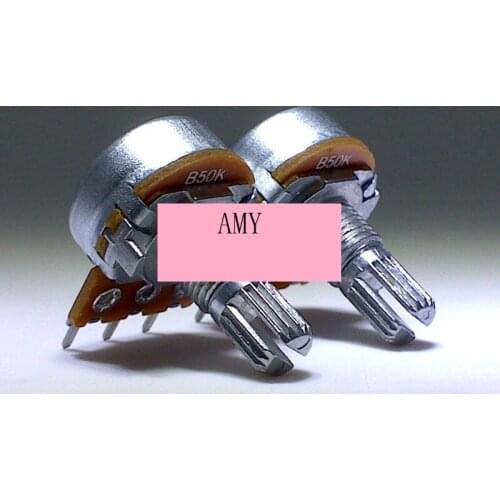 10pcs/lot The imported B50K single B503 power audio amplifier 15MM rachides volume potentiometer 3 feet