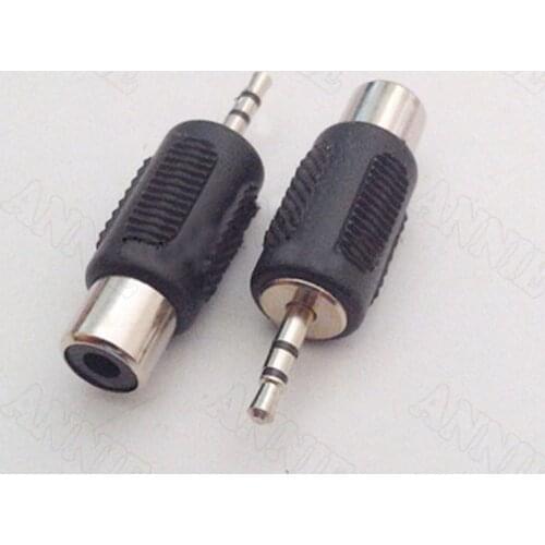 100pcs/lot 2.5 Stereo To RCA Female Converter Connector Adapter