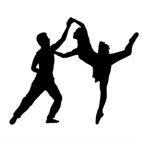 18x14cm Ballerina Male Ballerina Dancing With Female Ballet Dancer Car Stickers For Car The Whole Body Logo Waterproof CL341