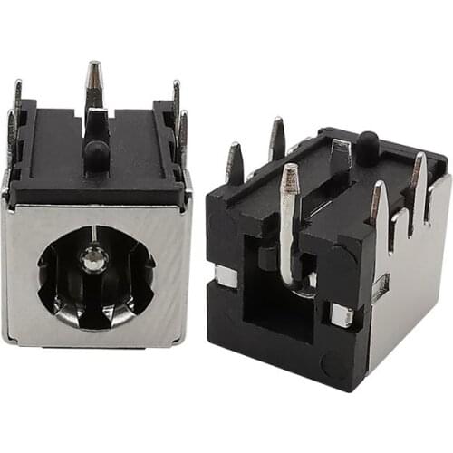 2Pcs/lot 5.5x2.1mm DC-007B DC Power Supply Female Jack Connector with Iron Shell Bracket DC007B 5.5*2.1mm DC Charging Socket