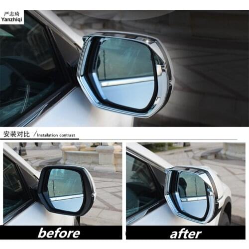 ABS Chrome 2pcs/lot Rear view mirror Rain eyebrow decoration cover stickers Car Accessories for Honda CRV 2017-2018 Car Styling