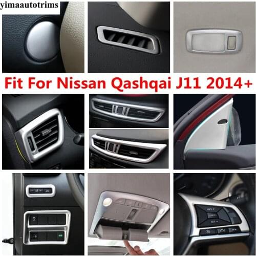 Inner Window Pillar A Inner Front Door Triangle Decoration Cover Trim Fit For Nissan Qashqai J11 2014 - 2020 ABS Matte Style