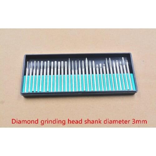 Diamond grinding head shank diameter 3mm