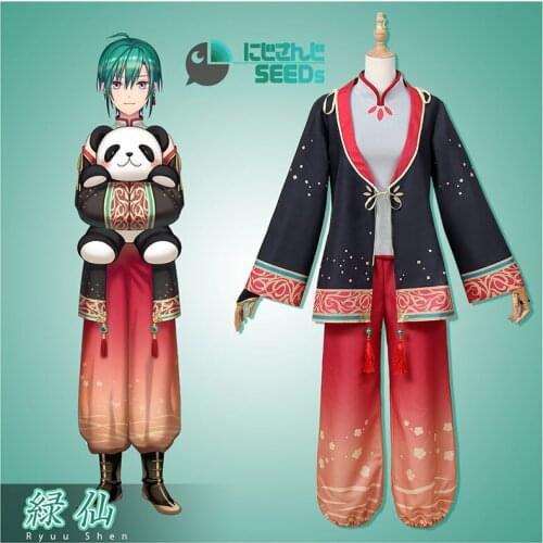 Anime Ichikara VTuber Inc YouTuber Ryuu Shen Cosplay Costume Uniform Dresses Christmas Halloween Free shipping CG716CZH