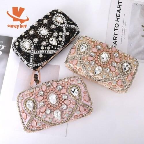 CAREY KAY Women Pearl Wedding Evening Bags Party Luxury Designer Purses Handbags Clutch Apricot Sac Femme Chain Shoulder Bags