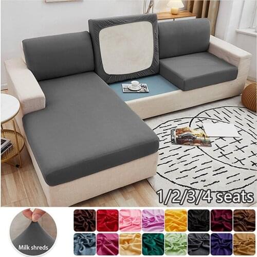 Sofa Cover Slipcovers Protector Fabric Replacement Plain Color Stretchy Sofa Seat Cushion Cover Sofa Covers for Living Room