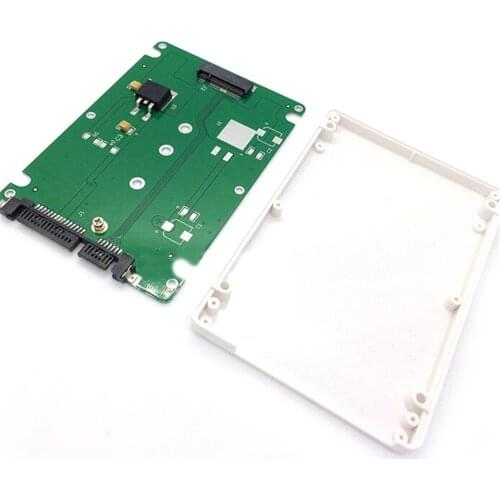 1pc M.2 NGFF Sata3 SSD to 2.5" SATA Adapter Card Hard Disk Case Enclosure White Sata to Sata Connector for Computer