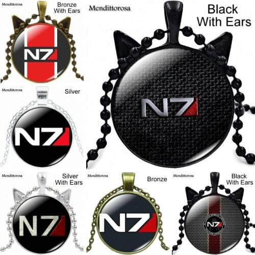 Mass Effect Inspired N7 Bronze Handmade Glass Long Necklace Necklaces Jewelry Good Condition For Unisex Party Gift