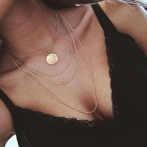 New Fashion Trendy Jewelry Copper Choker Multi layer Necklace Gift For Women Boho Luxury Layering Chokers Statement Accessories