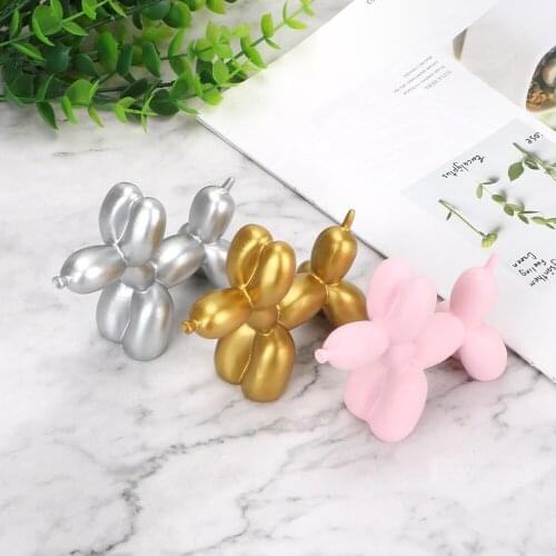 Mini Resin Balloon Dog Home Decoration Cake Baking Decorations Party Dessert Desktop Ornament