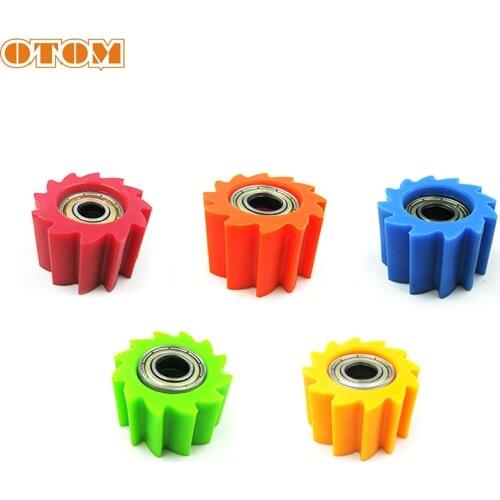OTOM Tensioner Pulley Wheel Motorcycle Chain Rollers Serrated Guide Pulley 8mm/10mm For YZF KTM RMZ KLX CRF ATV Dirt Bike Enduro