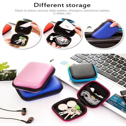 Earphone Storage Small Pouch For MP3 Player Hard Case Wireless Earbuds For Small Electronic Parts Headphone Cable Storage Bag