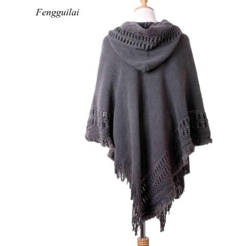 New Women Ladies Tassel Cape Fringe Poncho Oblique Stripe Bohemian for Women