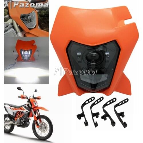 Orange For Headlight LED Motorcycle HeadLamp Headlight Fairing For XC/XC-W/XC-F/XCF-W EXC/ECX-F SX/SX-F Enduro Headlight