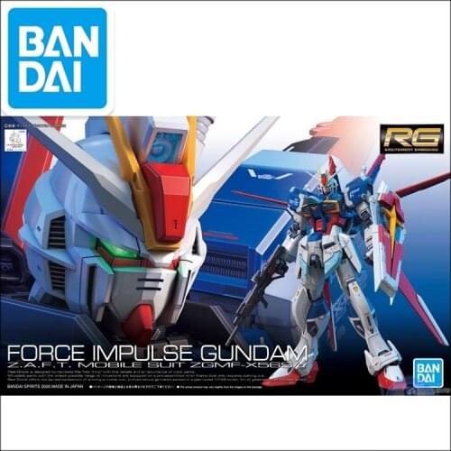 Original Gundam RG 1/144 Model Force Impulse GUNDAM Puzzel Kids Toys BANDAI Building Model