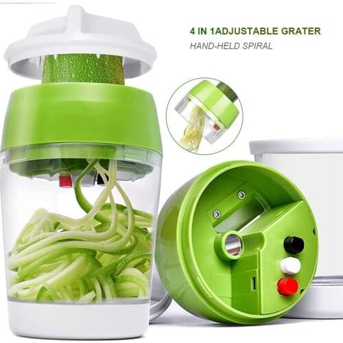 Vegetable Spiralizer Slicer Carrot Cucumber Grater Handheld Vegetable Fruit Spiral Slicer Spaghetti Maker Kitchen Accessories