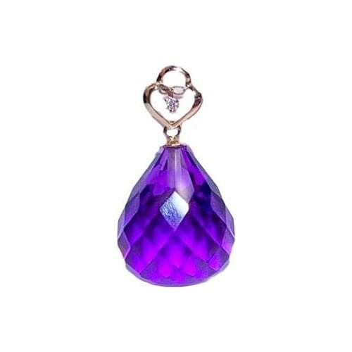 Shilovem 18k yellow piezoelectric amethyst Pendants fine Jewelry women trendy no necklace classic new gift 13*16mm mymz1316998z