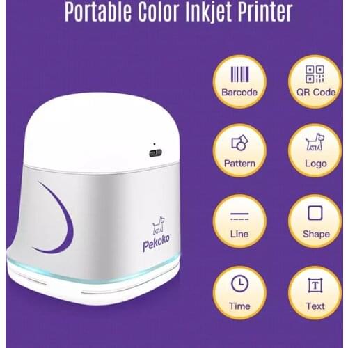 Portable Inkjet Printer Color HandheldThermal Printer Support 1200dpi Wireless Connection Compatible Android iOS Smartphone