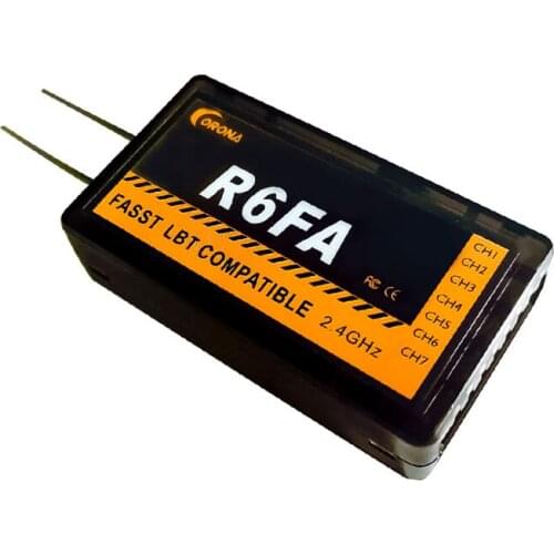 R6FA 2.4Ghz 6Ch FASST HV Receiver Compatible For FUTABA 12FG 14SG 16SZ