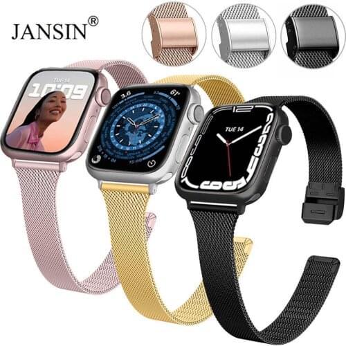 Milanese Loop For Apple Watch band strap 42mm 38mm Stainless Steel Bracelet watchband For Apple watch 6 SE 5 4 3 Band 44mm 40mm