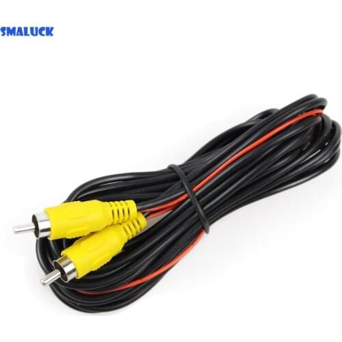 SMALUCK 10 meters AV RCA Extension Cable / Cord Video Cable + Connector for Rear View Camera and Car Monitor