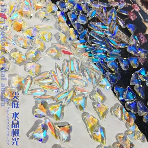 Swarovsky Fairy Aurora Nail Diamond Jewelry Symphony Flat Transparent Mixed Nail Special Shaped Decoration