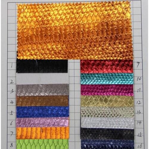 Synthetic leather fabric Metal light laser serpentine PVC leather for shoe luggage bags decoration snake skin