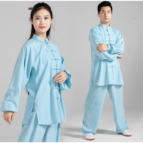 High Quality Women Men Wushu Uniform Long Sleeve Tai Chi Clothing Stage Adult Martial Arts Wing Chun Suit Kungfu Outfit Cloth 90