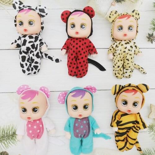 1pcs 20cm Crying Baby Doll With Pacifier Bottle For Kids Tears Dolls DIY Toy Cry Doll Children Birthday Christmas Gifts